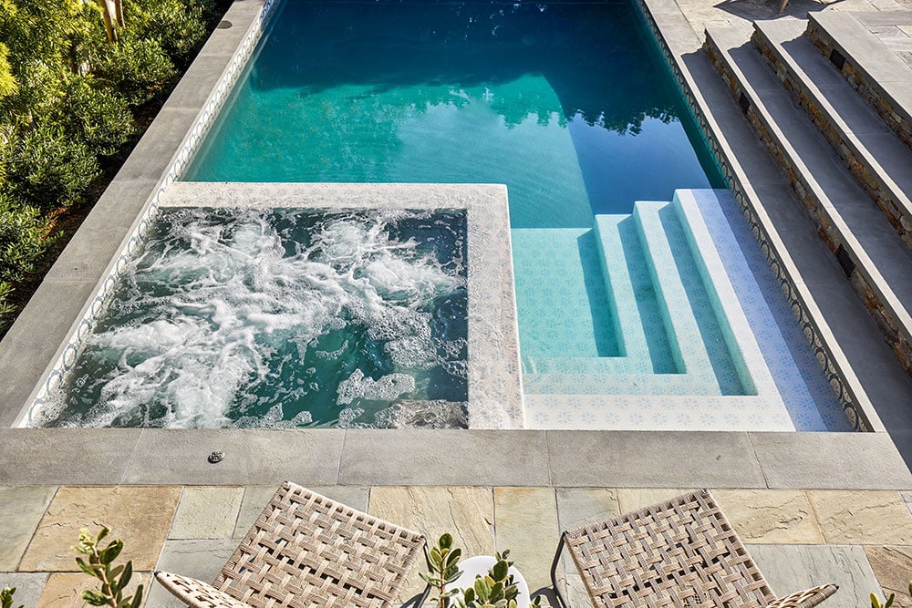 Pool designed by Premier Builders on 8th street in Manhattan Beach